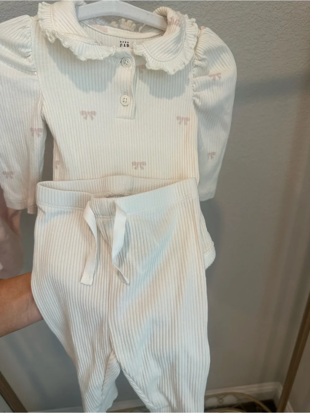 GAP drop! 2 Pink Embroidered Collar One-Piece sets! Never worn!